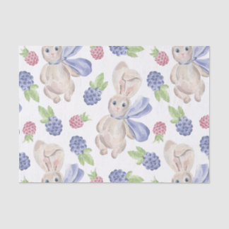 Fairytale Bunny Rabbit met Florals Pattern Tissuepapier