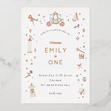 Fairytale Carriage Princess Party Folie Invitation