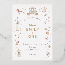 Fairytale Carriage Princess Party Folie Invitation