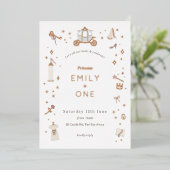 Fairytale Carriage Princess Party Folie Invitation Uitnodiging (Staand Voorkant)