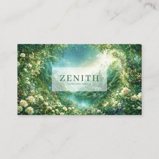 Fairytale Castle and Rose Floral Valley Enchanted Visitekaartje (Voorkant)