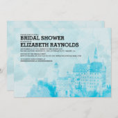 Fairytale Castle Bridal Shower Invitations Kaart (Voorkant / Achterkant)