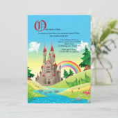 Fairytale Castle Invitation Kaart (Staand voorkant)