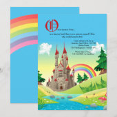 Fairytale Castle Invitation Kaart (Voorkant / Achterkant)