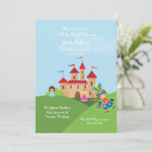 Fairytale Castle Knight 5x7 Baby shower Uitnodigin Kaart (Staand voorkant)