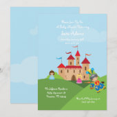 Fairytale Castle Knight 5x7 Baby shower Uitnodigin Kaart (Voorkant / Achterkant)