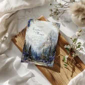 Fairytale Castle Misty Mountain Wedding Kaart