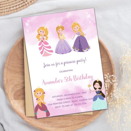 Fairytale Castle Party Kaart voor meisjes