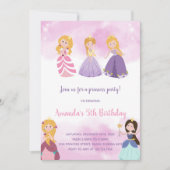 Fairytale Castle Party Kaart voor meisjes (Voorkant)
