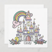 Fairytale Castle Princess Eigen naam (Voorkant / Achterkant)