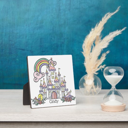 Fairytale Castle Princess Eigen naam Fotoplaat (Insitu)