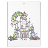 Fairytale Castle Princess Eigen naam Klembord (Achterkant)