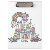 Fairytale Castle Princess Eigen naam Klembord (Voorkant)