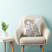 Fairytale Castle Princess Eigen naam Kussen (Stoel)