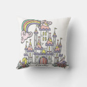 Fairytale Castle Princess Eigen naam Kussen (Achterkant)