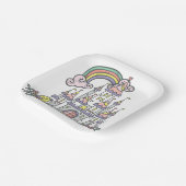 Fairytale Castle Princess Eigen naam Papieren Bordje (Gebogen)