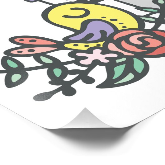 Fairytale Castle Princess Eigen naam Perfect Poster (Hoek)