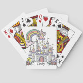 Fairytale Castle Princess Eigen naam Pokerkaarten (Achterkant)
