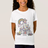Fairytale Castle Princess Eigen naam T-shirt (Voorkant)