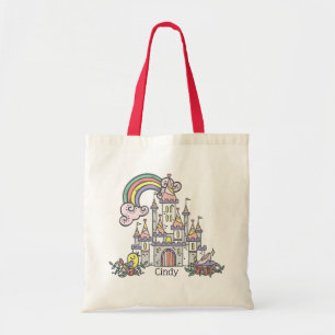 Fairytale Castle Princess Eigen naam Tote Bag
