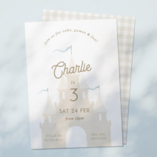 Fairytale Castle Princess Party Invitation Kaart