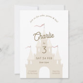 Fairytale Castle Princess Party Invitation Kaart (Voorkant)
