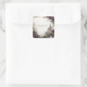 Fairytale Castle Purple Floral Elegant Gold Vierkante Sticker (Tas)