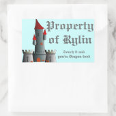 Fairytale Castle Rechthoekige Sticker (Tas)