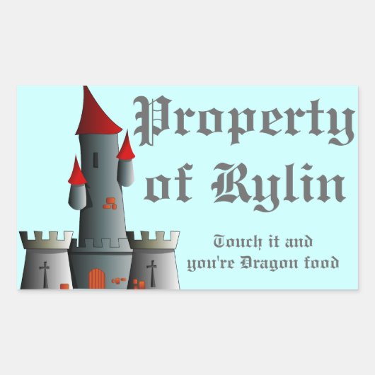 Fairytale Castle Rechthoekige Sticker (Voorkant)
