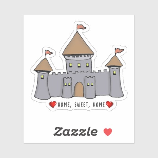 Fairytale Castle Sketch Sticker (Vel)
