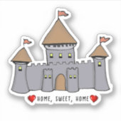 Fairytale Castle Sketch Sticker (Voorkant)