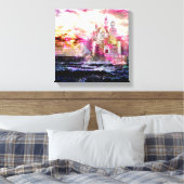 Fairytale Castle Sunrise Canvas Afdruk (Insitu (Slaapkamer))