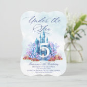 Fairytale Castle Underwater Watercolor Birthday  Kaart (Staand voorkant)