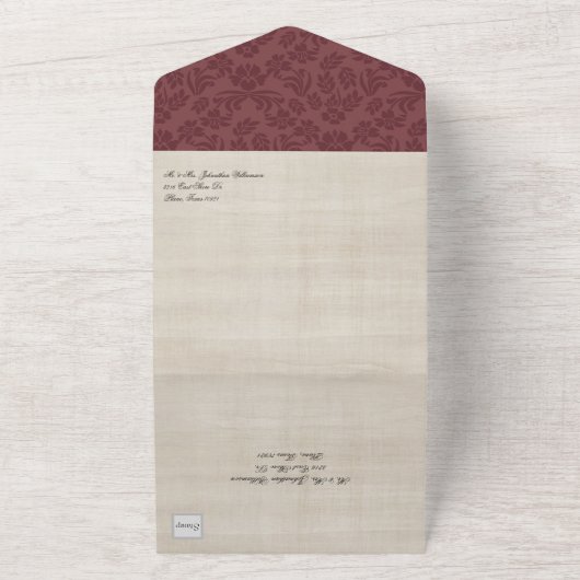 Fairytale Castle Wedding All In One Uitnodiging (Buitenkant)