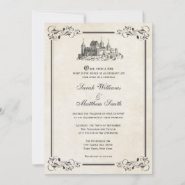 Fairytale Castle Wedding Invitations Kaart