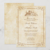 Fairytale Castle Wedding Invitations Kaart (Voorkant / Achterkant)
