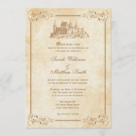 Fairytale Castle Wedding Invitations Kaart