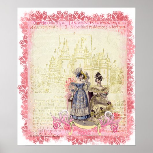 Fairytale Castle Whimsical & Elegant Print (Voorkant)