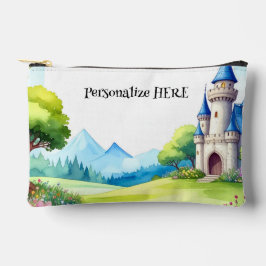 Fairytale Castle Zippered Pouch Accessory Bag Etui