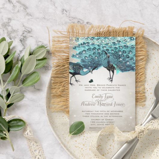 Fairytale Chic Mason Jar Blauwgroen Turquoise Peac Kaart