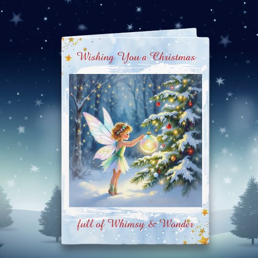 Fairytale Christmas with Holiday Poem Personalized Kaart