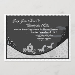 Fairytale Cinderella Theme Wedding Invite Kaart