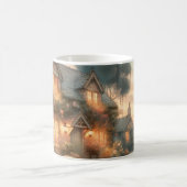 Fairytale Cottage bij zonsondergang met Rozen Koffiemok (Center)