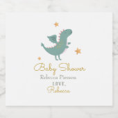 Fairytale Cute Dragon Hartelijk dank Likeurfles Etiket (Enkel label)