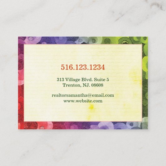 Fairytale dorps Real Estate Realtor Visitekaartje (Achterkant)