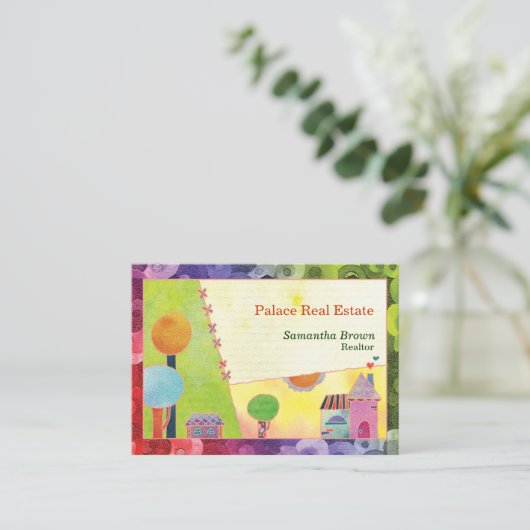 Fairytale dorps Real Estate Realtor Visitekaartje (Staand voorkant)
