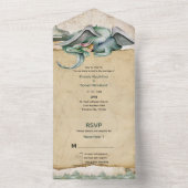 Fairytale draak in één uitnodiging (Binnen)