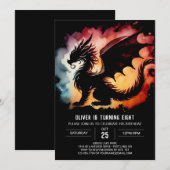 Fairytale Dragon Birthday bewerkbaar Kaart (Voorkant / Achterkant)