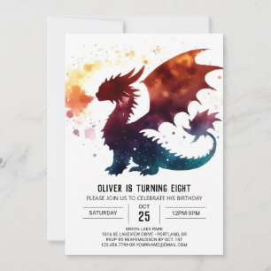 Fairytale Dragon Birthday Digitaal Kaart