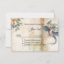 Fairytale Dragon Weddenschap RSVP Kaartje